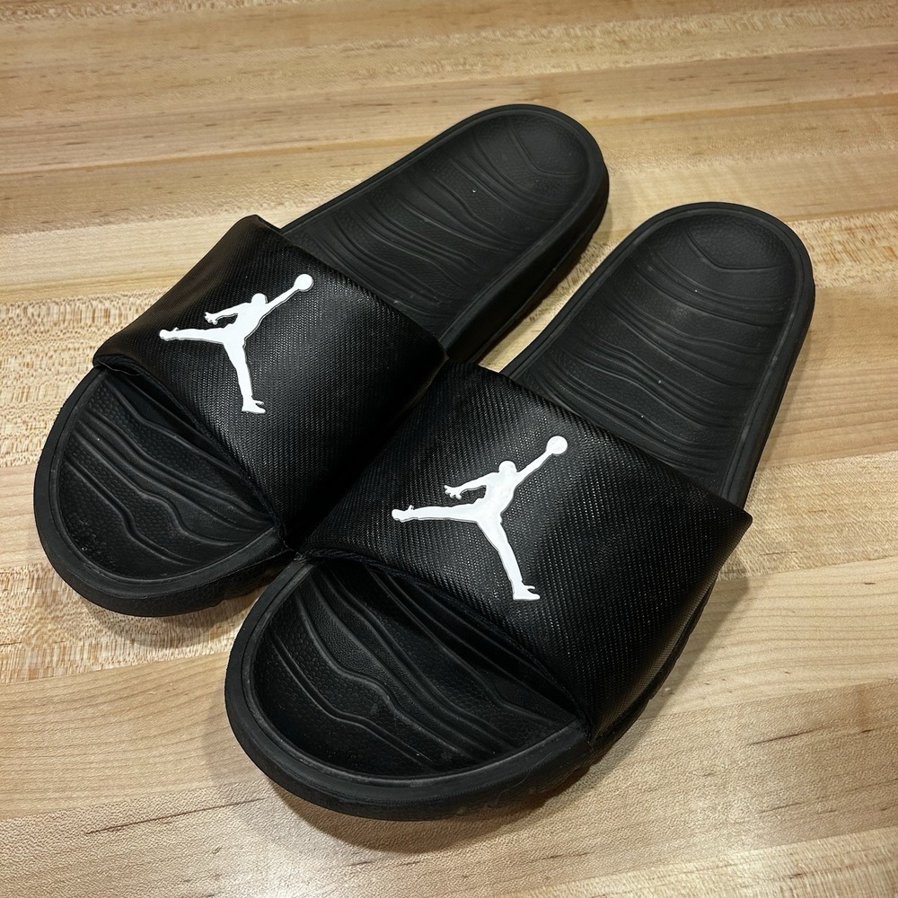 JORDAN BREAK SLIDE (GS) BLACK / WHITE CD5472 MEN's SIZE 12